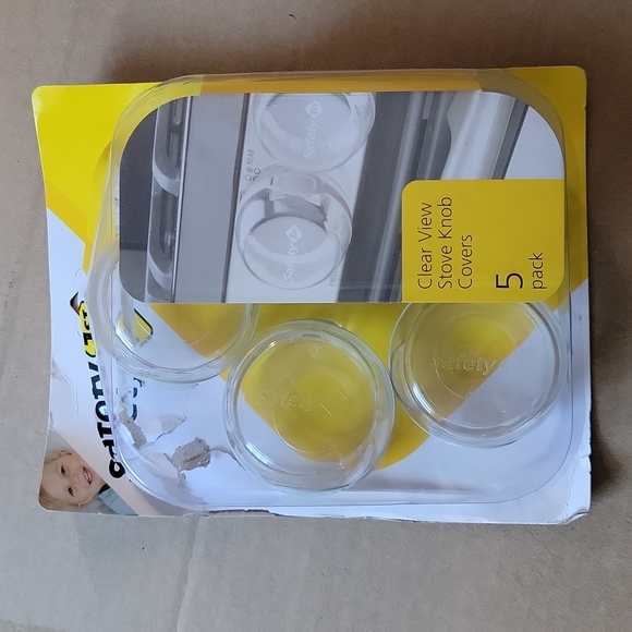 5pcs Safety 1st Child Proof Clear View Stove Knob Covers - Picture 7 of 8